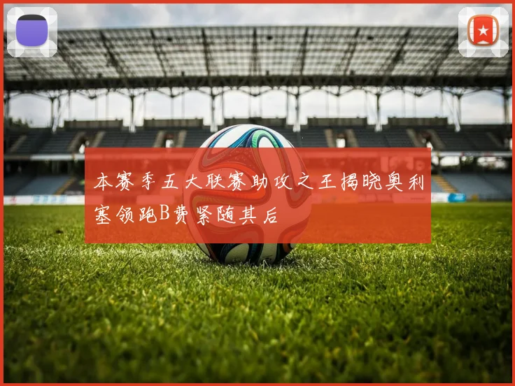 本赛季五大联赛助攻之王揭晓奥利塞领跑B费紧随其后